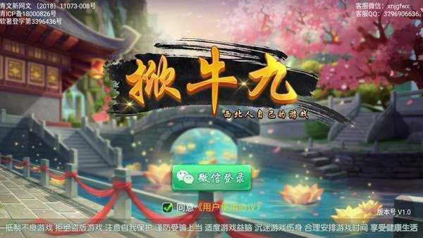 掀牛九扑克牌游戏